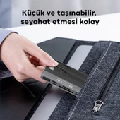 NK-1048HD 6in1 USB + Type-C + Lightning + SD-TF Kart Okuyucu Çevirici Adaptör (Siyah) - 3