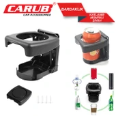 CARUB Bardaklık Katlanır Otomatik Monteli Siyah - 1