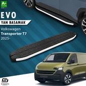 S-Dizayn Volkswagen Transporter T7 Kısa Şase Evo Aluminyum Yan Basamak 223 Cm 2025 Üzeri A+ Kalite - 1