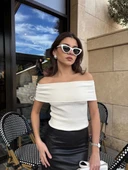 Madonna yaka sıfır kol bluz - 3