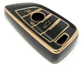 Bmw F G Serisi Uyumlu Nano Smart Kumanda Kılıfı Oto Anahtarlık Siyah Gold 3 Tuş G10 G20 G30 X5 X6 - 3