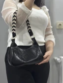 Kraş siyah cilt çanta - 1