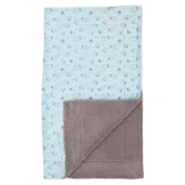 Bebitof Baykuş Desenli Battaniye 95072 Mavi - 1