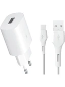 techsn 2,1A ŞARJ CİHAZII TPE-C DUVAR TİPİ - 1