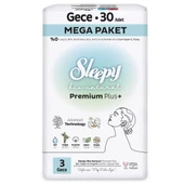Sleepy Bio Natural Premium Plus Mega Gece Ped 30 Adet - 2