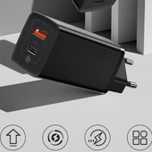 BASEUS GAN2 Lite 65W Hızlı Şarj Aleti PD Quick Charging (Siyah) - 2