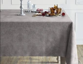 Açık Gri Dikdörtgen, Kadife Dokulu, Dertsiz, Masa Örtüsü - 1