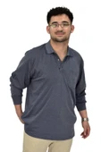 Erkek Büyük Beden Mevsimlik Polo Yaka Sweatshirt 1-6830 BGL-ST04415 thumbnail 11