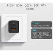 BASEUS GAN2 Lite 65W Hızlı Şarj Aleti PD Quick Charging (Siyah) - 4