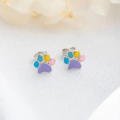 Vaoov 925 Ayar Gümüş Renkli Mineli Pati Küpe thumbnail 2