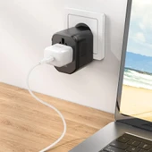 HOCO AC15 20W PD QC 3.0 Hızlı Şarj Universal Priz (Siyah) - 5