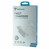 Teknonet TN-HCH06 10W 2100 mAh Lightning Kablo + Şarj Aleti (Beyaz) - 2