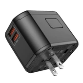 HOCO AC15 20W PD QC 3.0 Hızlı Şarj Universal Priz (Siyah) - 4