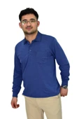 Erkek Büyük Beden Mevsimlik Polo Yaka Sweatshirt 1-6830 BGL-ST04415 thumbnail 8