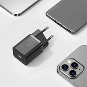 Baseus Super Si 1C 30W PD Type-C Hızlı Şarj Adaptörü - İPhone 15-14-13-12-11 Hızlı Şarj (Siyah) - 4
