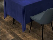 Parlement Mavi Renk Dikdörtgen, Kadife Dokulu, Dertsiz, Masa Örtüsü - 1