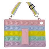 Lenovo Tab M10 Hd (2.nesil) TB-X306F Uyumlu Standlı Pop it Silikon Tablet Kılıfı thumbnail 1