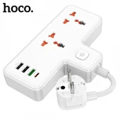 HOCO AC12A 2500W 2 Priz + 3 USB + 30W Type-C Multifonksiyonel Priz Çoğaltıcı Şarj Aleti (Beyaz) - 3