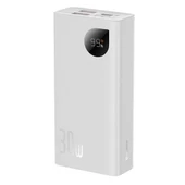 Baseus Adaman2 Digital Display 10000mAh 30W Powerbank Taşınabilir Şarj Cihazı VOOC Edition (Beyaz) - 1