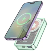 HOCO Q14A Ice Crystal 10000mAh PD20W Magsafe Uyumlu Manyetik Hızlı Şarj Powerbank (Mavi) - 1