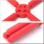 Katlanabilir Plastik Yuvarlak Yanmaz Nihale Çelik Çaydanlık Altlığı - 3