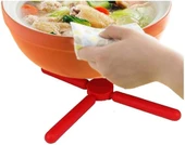 Katlanabilir Plastik Yuvarlak Yanmaz Nihale Çelik Çaydanlık Altlığı - 2