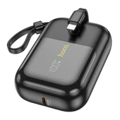 HOCO Q20 Fountain 10000mAh 22.5W+PD20W Dijital Göstergeli Kablolu Powerbank (Siyah) - 1