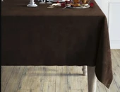 Kahverengi Dikdörtgen, Kadife Dokulu, Dertsiz, Masa Örtüsü - 2