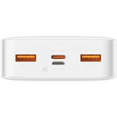 Baseus Bipow 20W Hızlı Şarj 10000 mAh LED Göstergeli Powerbank (Beyaz) - 3