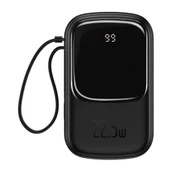 Baseus Qpow Pro Dijital Göstergeli 10000mAh 22.5W Hızlı Şarj Powerbank (Siyah) - 2