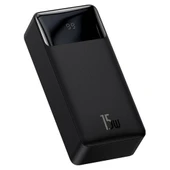 Baseus Bipow 15W Hızlı Şarj 30000 mAh LED Göstergeli Powerbank (Siyah) - 1
