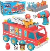 Eğitici Bilgiler Tasarım ve Delme Bolt Buddies İtfaiye Aracı Oyun Seti - 1