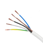 HÜNKA 5x1.5mm TTR Elektrik Kablosu BEYAZ (Çok Telli Esnek Kablo) - 2