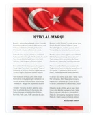 İstiklal Marşı Yapışkanlı Çıkartma 12X17cm - 10 adet - 1