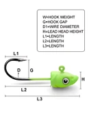 Hokkaido 5 Adet,5 farklı renk,her renkten 1'er adet, 5 gram jig head,zoka - 3