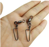 Hokkaido 30 Adet 12 Numara,6 Kg Çeker,Nikel Kaplamalı Klipsli Fırdöndü,(Rolling Swivel Coastlock Snap). - 2