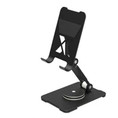 Universal 360 Derece Dönebilen ve Katlanabilen Tablet ve Telefon Standı (Siyah) - 1