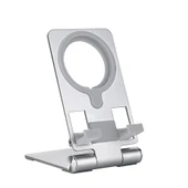 Z19 Çok Fonksiyonlu Magsafe Uyumlu Masaüstü Telefon Standı (Gümüş) - 2