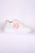 Hummel 900725-9144 HML KAYNO Bağcıklı Ortapedik Taban Deri Beyaz-Pembe Kadın Spor Ayakkabı - 1