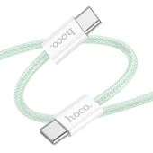 Hoco X104 60W Type-C to Type-C Hızlı Data ve Şarj Kablosu 1m (Yeşil) thumbnail 1