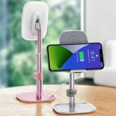 Baseus Literary 15W Kablosuz Şarj Masaüstü Telefon Tutucu Stand Wireless Şarj (Gümüş) - 2