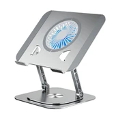 MC S61 360° Dönebilen Soğutucu Masaüstü Laptop Standı (Gümüş) - 1
