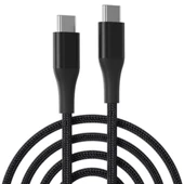 Usb Type-C PD 100W 5A Kevlar Hızlı Şarj ve Data Kablosu 1 Metre  (Siyah) - 1