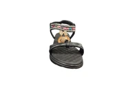 Ventes 67908Z Bilekten Lastikli Ortopedik Taş İşlemeli 4cm Topuk Boyu Günlük Kadın Şık Sandalet - 3