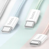 Hoco X104 60W Type-C to Type-C Hızlı Data ve Şarj Kablosu 1m (Yeşil) thumbnail 3