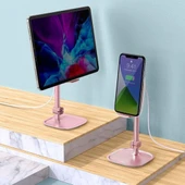 Baseus Literary 15W Kablosuz Şarj Masaüstü Telefon Tutucu Stand Wireless Şarj (Rose Gold) - 2