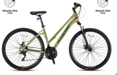 Kron Tx 75 - 28inç  Trekking Lady - 15 - 21 Vites - Mekanik Disk Fren - Mat Haki-Siyah/Açık Sarı - 1