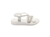 Ventes 58157Z Taş Şeritli Bilekten Lastikli 3cm Topuk Boyu Günlük Kadın Şık Sandalet - 1