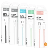 Hoco X104 60W Type-C to Type-C Hızlı Data ve Şarj Kablosu 1m (Yeşil) thumbnail 4