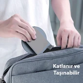Dux Ducis ES Series Alüminyum Alaşımlı 360° Dönebilen Katlanır Telefon Standı (Gri) - 5